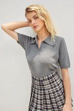 Ellison Grey Lapel Sweater