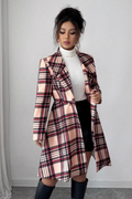 Trendy Print Dual Faced Wool Casual Long Sleeve Overcoat