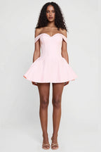 Elegant Solid Slim Bandeau Mini Dress