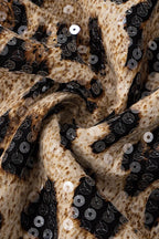 Strapless Leopard Sequin Bodycon Mini Dress