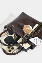 Maillard Red Fashion Bucket Shoulder Crossbody Handheld Bag