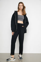 Hendrik Black Zip Up Hoodie