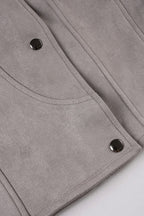 Edgy Cropped Suede Biker Jacket