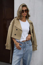 Chic Short Double-Breasted Casual Jacket