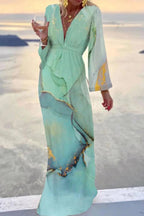 Nerea Exclusive Check Out the Marble Print Party/vacation Dress From Her Stories Boutique Collection