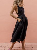 Melanie Elevated Midi Dress Premium Wardrobe Essential