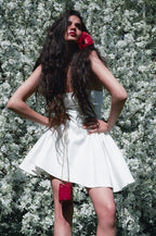 Satin Corset Mini Party Dress