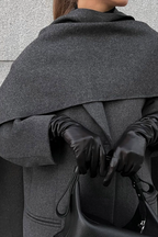 Shawl Collar Extra Long Wool Chic Overcoat