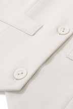 Vintage Collar Asymmetric Button Front Two Piece Vest Skirt Set