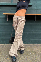 High-Waisted Loose Fit Multi-Pocket Cargo Pant