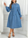 Wendy Elevated Plus Size Dress Elastic Waist Statement Occasion Edit