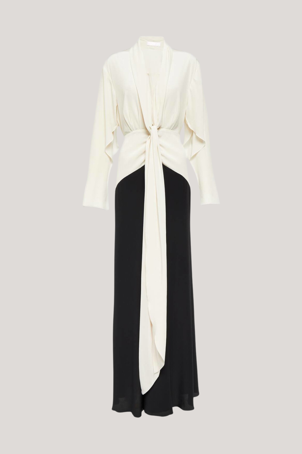 Faivish Tie Up Plunge Fringe Dress