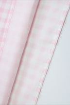 Plaid Printed Ruched Backless Spaghetti Strap Prom Dress