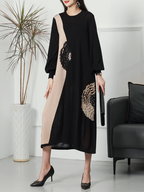 Casual Vintage Party Wear Round Neck knitted Midi-Dress