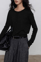 Lightweight Crewneck Knit Top