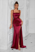Satin Split Bodycon Party Dress