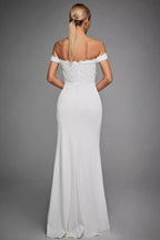 Off Shoulder High Slit Prom Dress