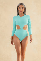 Backless Hollow Long Sleeve One Piece Set