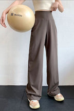 Barely There Drapey High Waisted Wide Leg Workout Pants