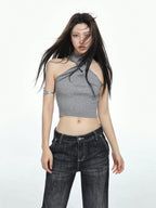 Cross Neck Crop Top