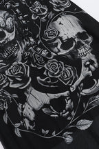 Skull Rose Cowl Gothic Dress