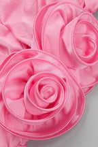Flower Appliqu Cut Out Minidress