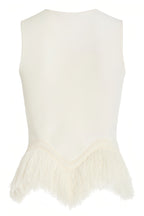 Jora White Fringe Maxi Dress Two Piece Set