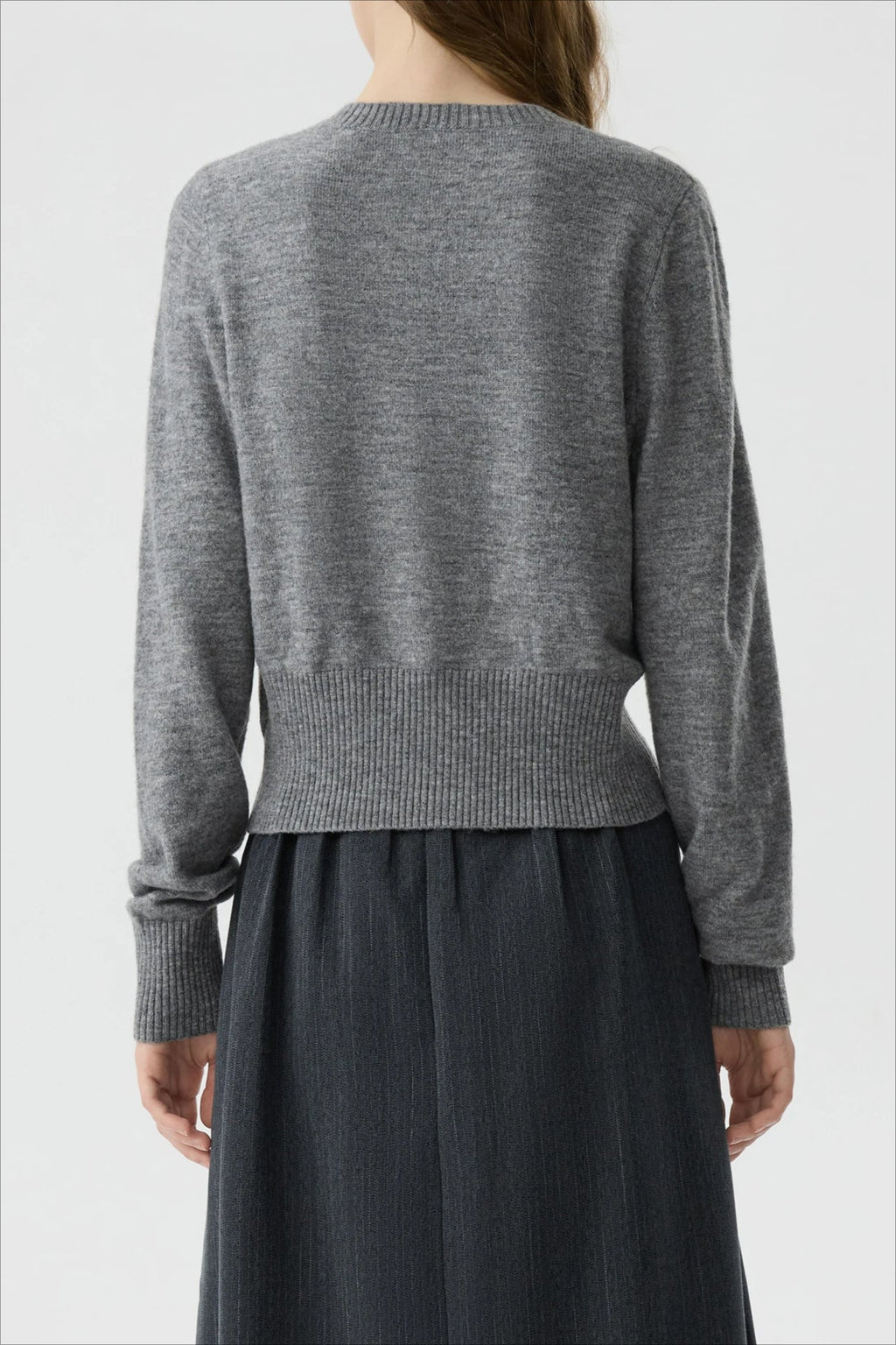 Wool Blend College Style Cardigan