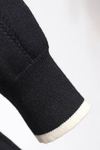 Black V Lace-Trim Cardigan