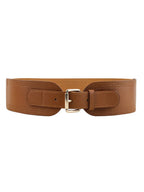 Faux Leather Buckle Corset Belt
