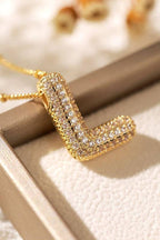 Pavl Bubble Letter Monogram Necklace