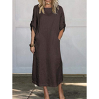 Selena Luxe Loose Midi Dress Elevated Occasion Wear