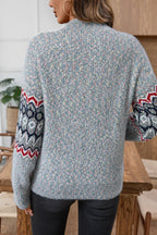 Chenille Knit Pullover Sweater