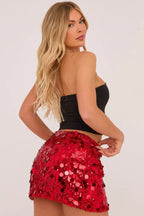 Sequin A-Line Bodycon Skirt