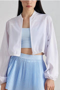 Cropped ZipUp Athletic Jacket