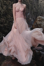 Heavy Lace Corset Ball Gown Prom Dress