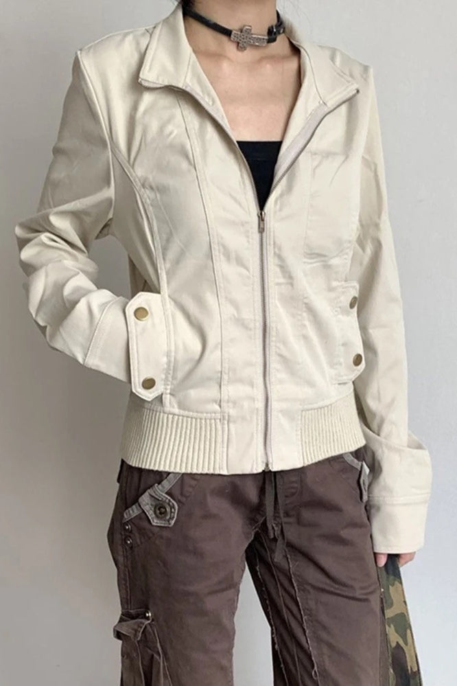 Casual TurnDown Collar Short Jacket