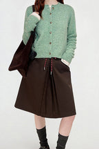 Wool Blend Bright Color Cardigan