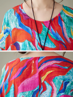 Breezy Bliss Summer Colorful Smock Dress