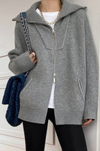 Oversized Open Collar Cardigan
