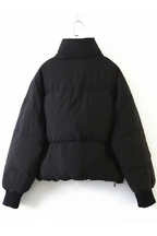 Stand Collar Zipper Pocket Thick Warm Cotton Jacket