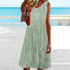 Filomena Exclusive Sleeveless Floral Dress Boutique Collection