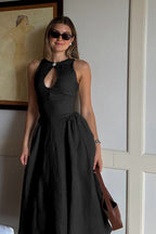 Cutout A Line Midi Dress
