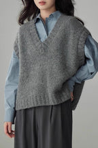 Relaxed Fit Layered Knit Top