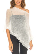 Solid Color Loose-fitting See-through Irregular Casual Cover-up