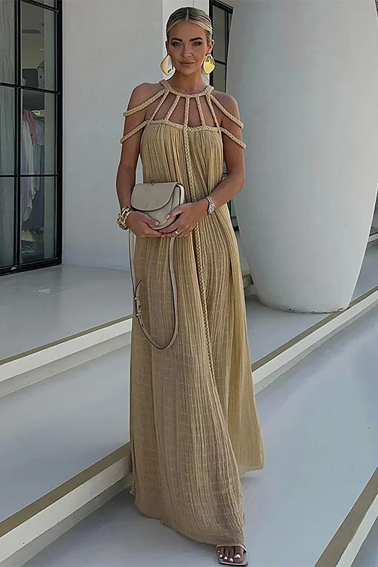 Capri Sunset Braided Maxi Dress