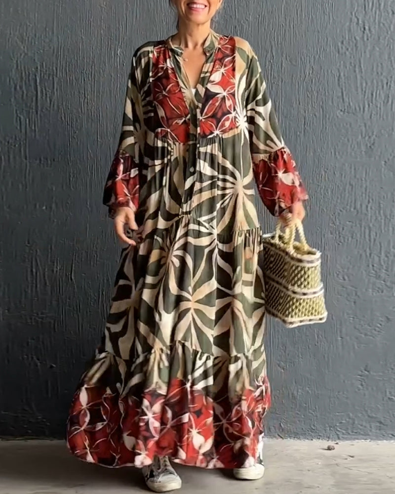 Raquel Timeless Loose Dress with Print Premium Wardrobe Essential