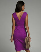 Sarah Luxe V Neck Dress Evening Wear Edit