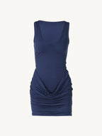 Adelyne Pleated High-Waist Mini Dress