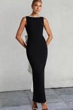 Elegant Bow Slim Fit Party Dress